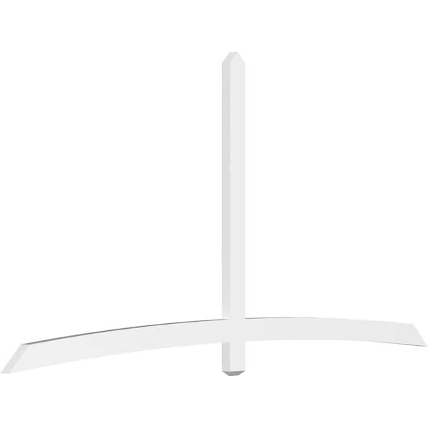 Ekena Millwork Bellingham Architectural Grade PVC Gable Bracket, 108"W x 54"H x 2"D x 4"F, 12/12 Pitch GBP108X54X0204BEL00 - main
